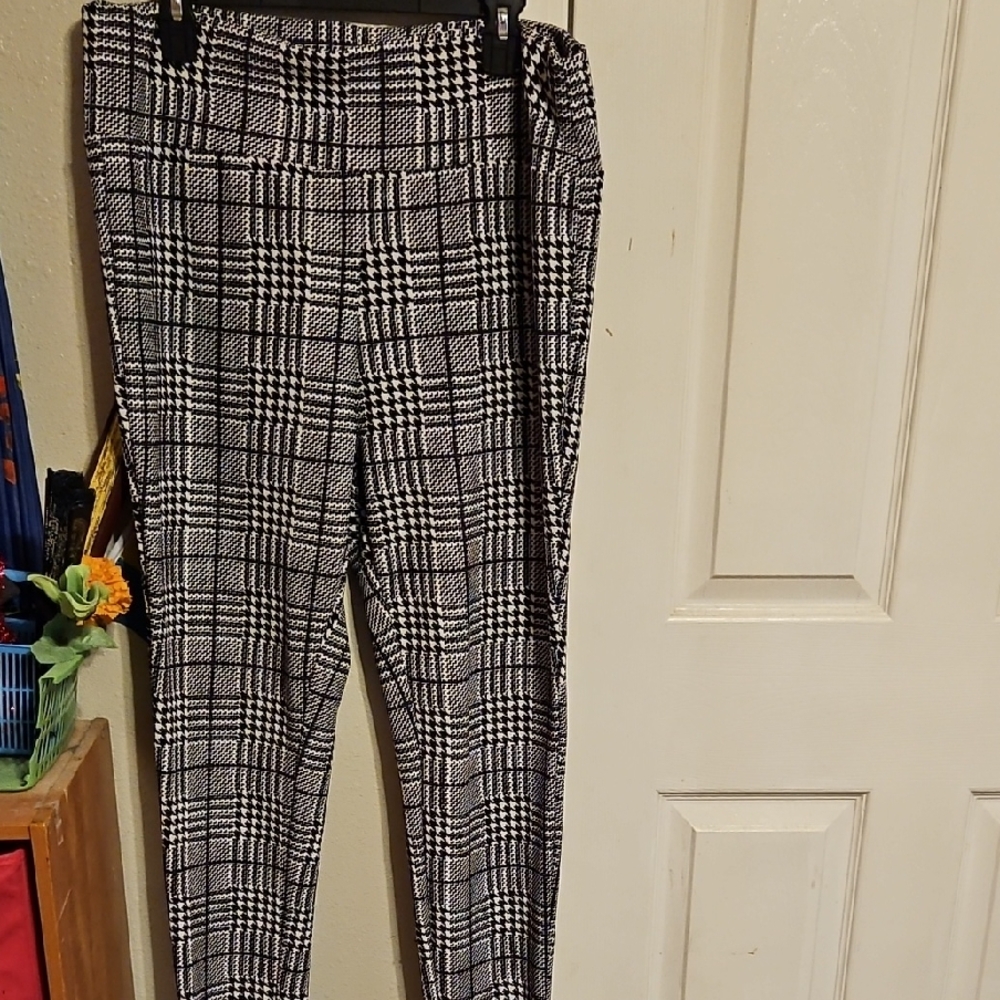 Black and White Skinny Checkered Jumpsuit